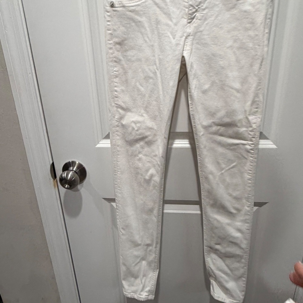 Rag & Bone Womens Skinny Jeans Solid White 28